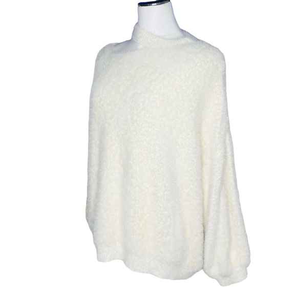 Lulus Favorite Forecast Ivory Eyelash Knit Cutout Sweater - Picture 4 of 11